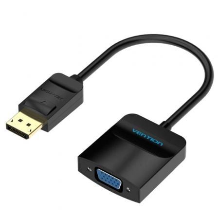 Conversor Vention HBFBB / DisplayPort Macho - VGA Hembra / 15cm / Preto