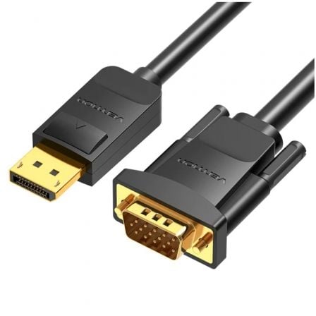 Cable Conversor Vention / DisplayPort Macho - VGA Macho / 1.5m / Preto / VEN-CAB_HBLBG