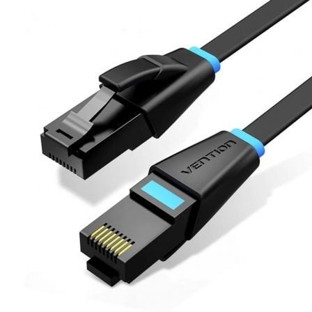 Flat Network Cable UTP CAT6 Vention IBJBF RJ45 Ethernet 1000Mbps 1m Black_0