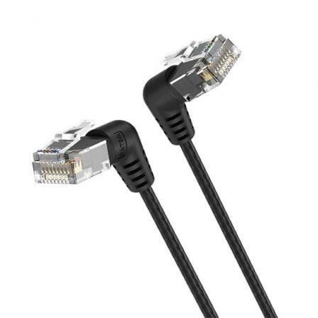 Cable de Red RJ45 UTP Vention IBOBD Cat.6A/ 50cm/ Cabeza Rotatoria 360º/ Negro_0
