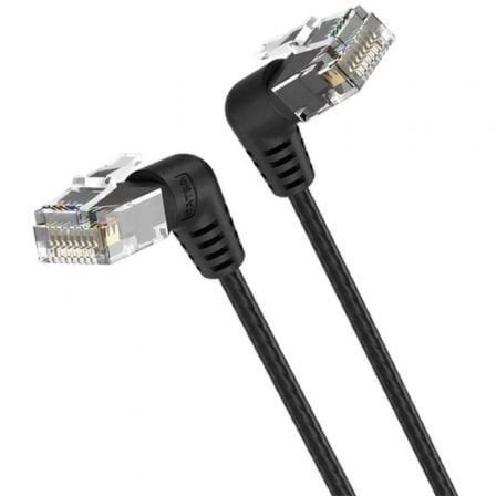 Cable de Red RJ45 UTP Vention IBOBF Cat.6A/ 1m/ Cabeza Rotatoria 360º/ Negro_0