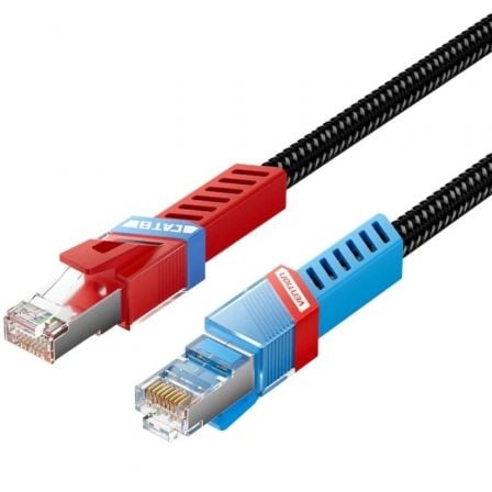 Cable de Red RJ45 SFTP Vention IKJBF Cat.8/ Gaming/ 1m/ Negro_0