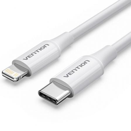 Cabo USB 2.0 Tipo-C Vention / Branco / LAJWF / 27W / 1m