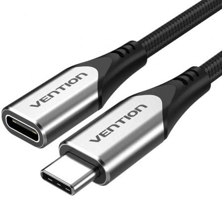 Cable Alargador USB 3.1 Vention / Tipo-C Macho - Tipo-C Hembra / 1m / Cinza / VEN-CAB_TABHF