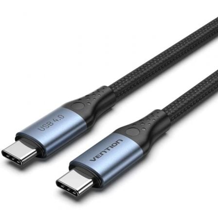 Cable USB 4.0 Vention / Tipo-C Macho a Tipo-C Macho / 5A / 240W / 40Gbps / 1m / Gris / VEN-CAB_TAVHF