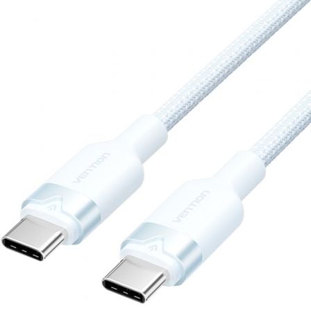 Cable USB 2.0 Tipo-C 3A Vention TRDSH/ USB Tipo-C Macho - USB Tipo-C Macho/ Hasta 60W/ 480Mbps/ 2m/ Azul_0