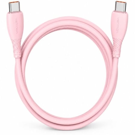 Cable USB 2.0 Tipo-C Vention TRWPH/ USB Tipo-C Macho - USB Tipo-C Macho/ Hasta 100W/ 480Mbps/ 2m/ Rosa_0
