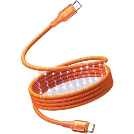 Cable Magnético USB 2.0 Tipo-C 5A Vention TSAOF/ USB Tipo-C Macho - USB Tipo-C Macho/ Hasta 240W/ 480Mbps/ 1m/ Naranja_0