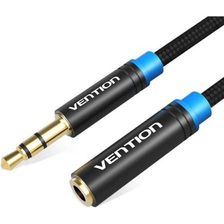 Cable Estéreo Vention VAB-B06-B200-M/ Jack 3.5 Macho - Jack 3.5 Hembra/ 2m/ Negro_0