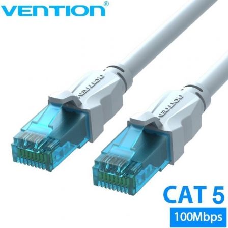Cable de Rede Vention VAP-A10-S2000 / Cat.5e / 20m / Azul e Branco