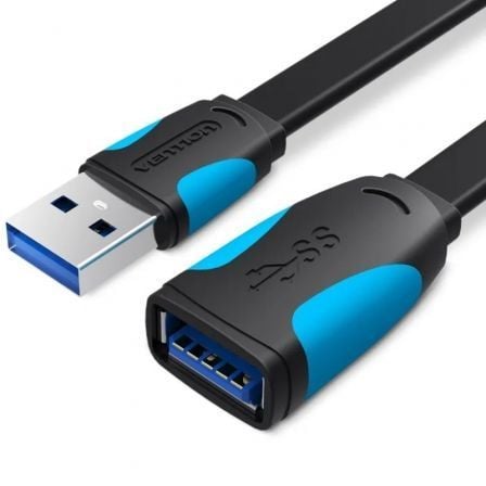 Cable Alargador USB 3.0 Vention / Preto e Azul / 50cm / VAS-A13-B050