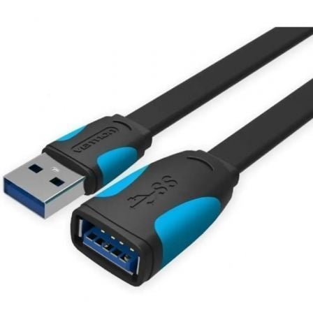 Cable Alargador USB 3.0 Vention / Preto e Azul / 2m / VAS-A13-B200