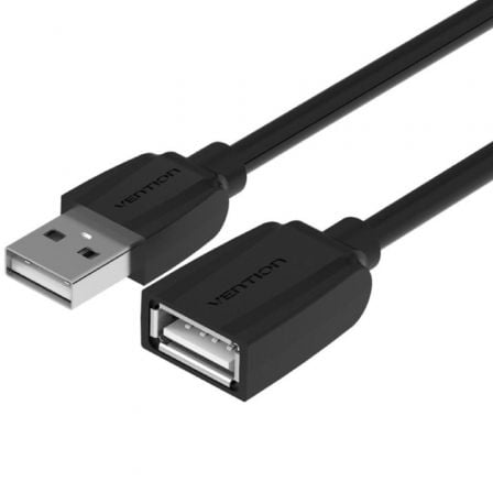 Cabo Alargador USB 2.0 Vention / 1m / Preto / VAS-A44-B100