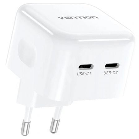 Cargador Gan de Pared Vention FBPW0-EU/ 2xUSB Tipo-C/ 35W_0