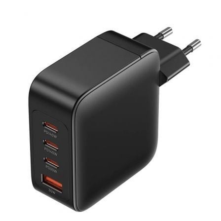 Cargador Gan de Pared Vention FEIB0-EU/ 3xUSB Tipo-C + Cable USB Tipo-C/ 1xUSB/ 140W_0