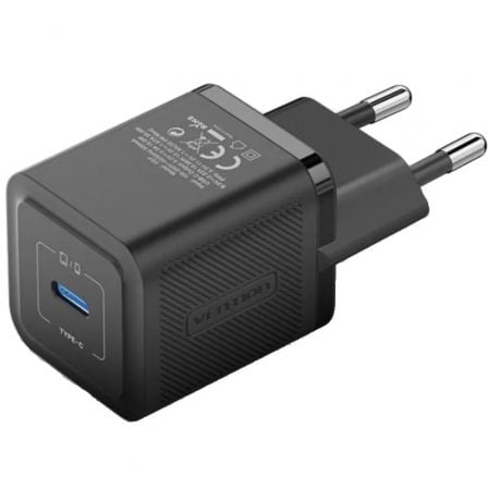 Cargador Gan de Pared Vention FEPB0-EU/ 1xUSB Tipo-C/ 20W_0