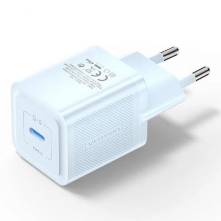 Cargador Gan de Pared Vention FEPL0-EU/ 1xUSB Tipo-C/ 20W_0