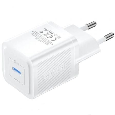 Cargador Gan de Pared Vention FEPW0-EU/ 1xUSB Tipo-C/ 20W_0