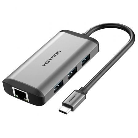 Docking USB Tipo-C Vention CNCHB/ 1xHDMI/ 3xUSB/ 1xUSB Tipo-C PD/ 1xRJ45/ Gris_0