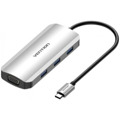 Docking USB Tipo-C Vention TOIHB/ 1xHDMI/ 1xVGA/ 3xUSB/ 1xUSB Tipo-C PD/ Gris_0