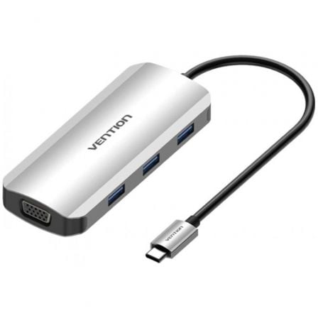 Docking USB Tipo-C Vention TOIHB/ 1xHDMI/ 1xVGA/ 3xUSB/ 1xUSB Tipo-C PD/ Gris_0