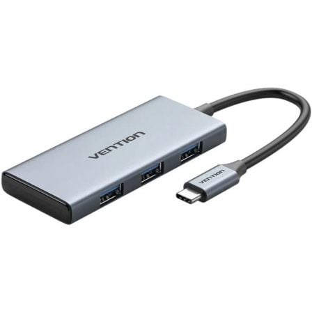 Docking USB Tipo-C Vention TOOHB/ 1xHDMI/ 3xUSB/ 1xLector Tarjetas SD y MicroSD/ Gris_0