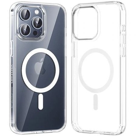 Funda Dura con Magsafe Vention KUAT0-10/ Compatible con iPhone 13/ Transparente_0