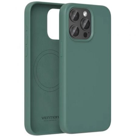 Funda Silicona con Magsafe Vention KUDG0-40/ Compatible con iPhone 13 Pro Max/ Verde_0