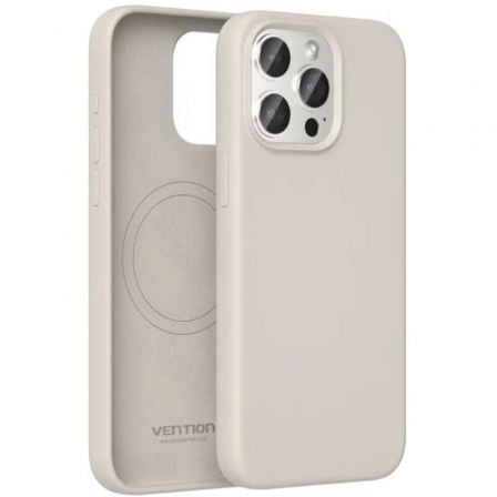 Funda Silicona con Magsafe Vention KUFM0-40/ Compatible con iPhone 15 Pro Max/ Gris_0