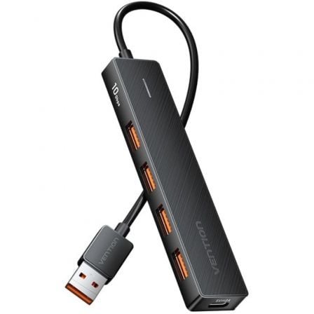 Hub USB 3.2 Vention CHOBB/ 4xUSB/ 1xUSB Tipo-C PD/ 15cm/ Negro_0