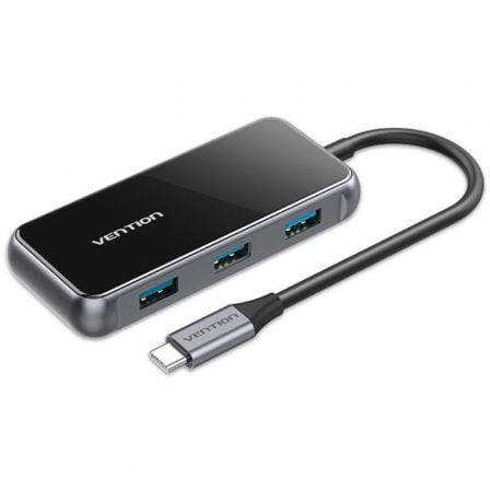 Hub USB Tipo-C Vention / 4xUSB / 1xUSB Tipo-C PD / Gris / VEN-HUB_TFDHB