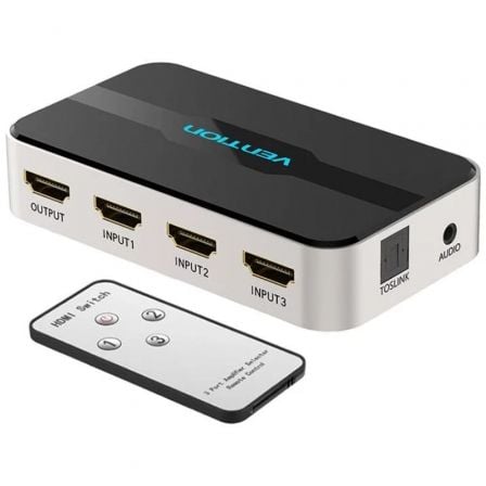 Duplicador HDMI Vention / 3x HDMI Hembra - HDMI Macho / 1x Audio / Preto / AFJH0