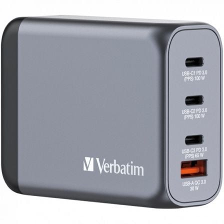 Cargador de Pared Universal Verbatim GNC-100/ 3xUSB Tipo-C/ 1xUSB/ 100W_1