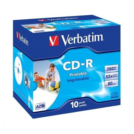CD-R Verbatim AZO Imprimible 52X/ Caja-10uds_0