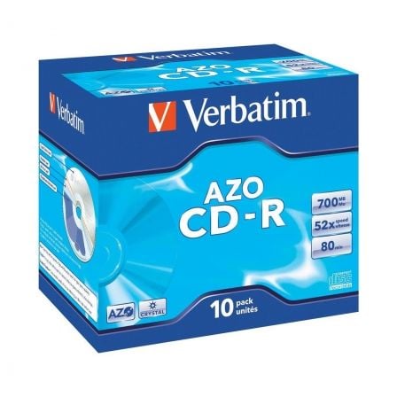 CD-R Verbatim AZO Crystal 52X/ Caja-10uds_0