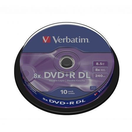 DVD+R Doble Capa Verbatim Advanced AZO 8X/ Tarrina-10uds_0