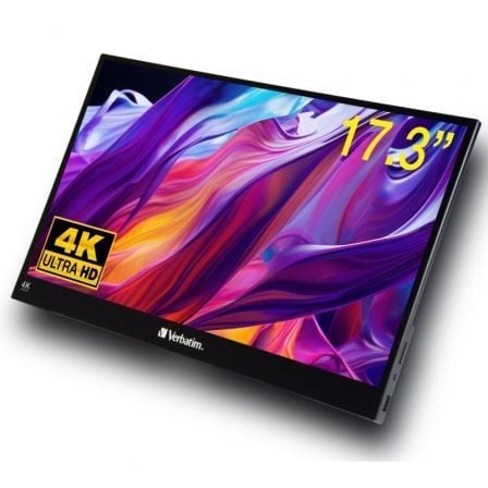 Monitor Portátil Táctil Verbatim PMT-17-4K 17.3"/ 4K/ Negro_1