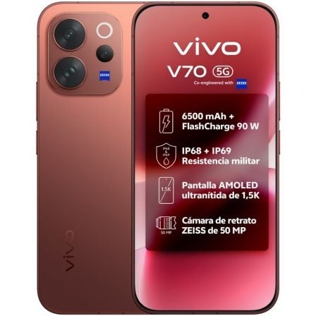 Smartphone Vivo V70 8GB/ 512GB/ 6.59"/ 5G/ Marrón_0