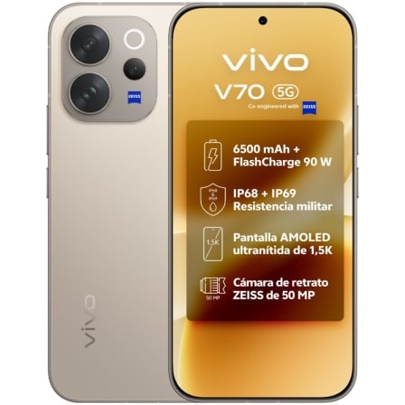 Smartphone Vivo V70 8GB/ 512GB/ 6.59"/ 5G/ Gris_0
