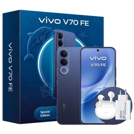 Smartphone Vivo V70 FE 8GB/ 512GB/ 6.83"/ 5G/ Azul/ Incluye Cargador + Auriculares_0
