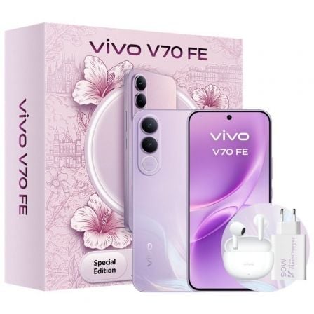 Smartphone Vivo V70 FE 8GB/ 512GB/ 6.83"/ 5G/ Púrpura/ Incluye Cargador + Auriculares_0