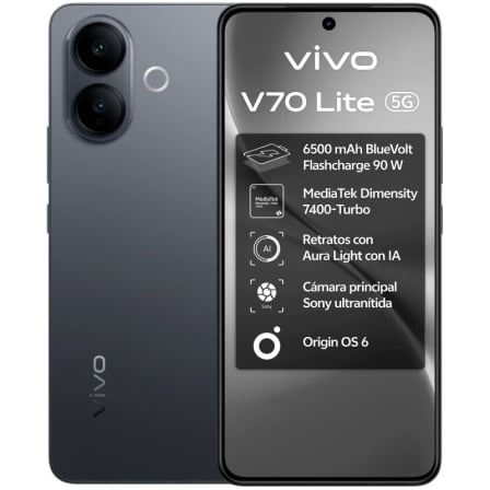 Smartphone Vivo V70 Lite 6GB/ 128GB/ 6.77"/ 5G/ Negro_0