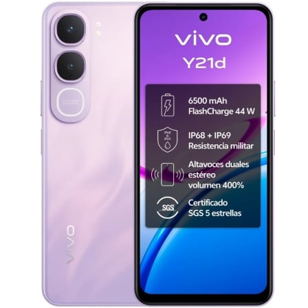 Smartphone Vivo Y21d 4GB/ 128GB/ 6.68"/ Púrpura_0