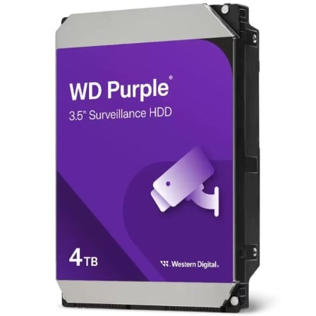 Disco Duro Western Digital WD Purple Surveillance 4TB/ 3.5"/ SATA III/ 128MB_0