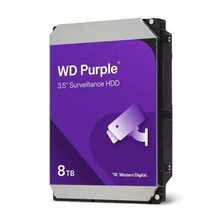 Disco Duro Western Digital WD Purple Surveillance 8TB/ 3.5"/ SATA III/ 256MB_0