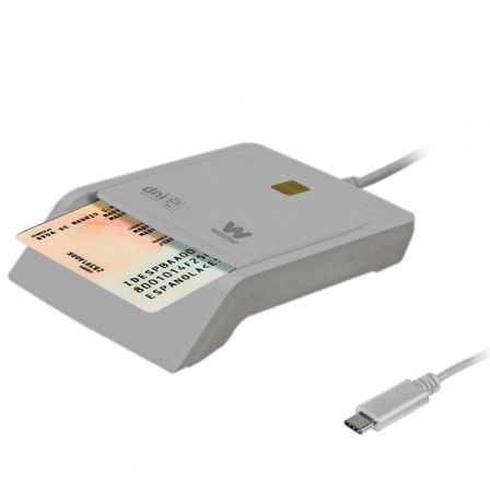 Lector de DNI y Tarjetas Woxter PE26-198/ Blanco/ USB 2.0_0