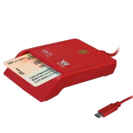 Lector de DNI y Tarjetas Woxter PE26-199/ Rojo/ USB 2.0_0
