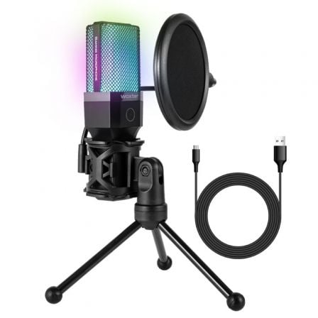 Micrófono Woxter Mic Studio 65 RGB/ USB 2.0_0