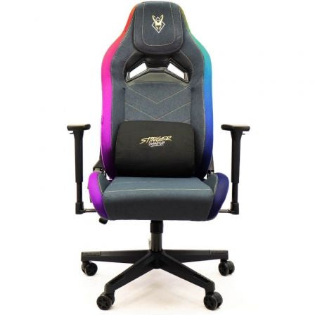 Silla Gaming Woxter Stinger Station Elite/ Luces LED/ Dorada y Plata_0