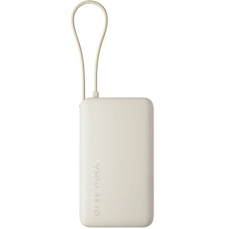 Powerbank 10000mAh Xiaomi 67W Power Bank Integrated Cable/ 67W/ Beige/ Incluye Cable USB Tipo-C_0